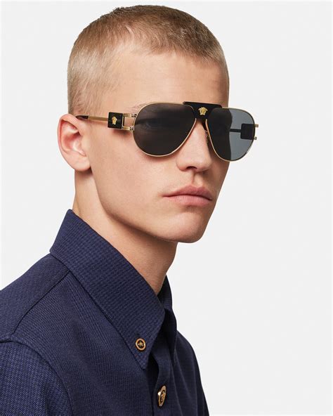 nordstroms the rack versace silver aviator sunglasses|Versace aviator sunglasses for men.